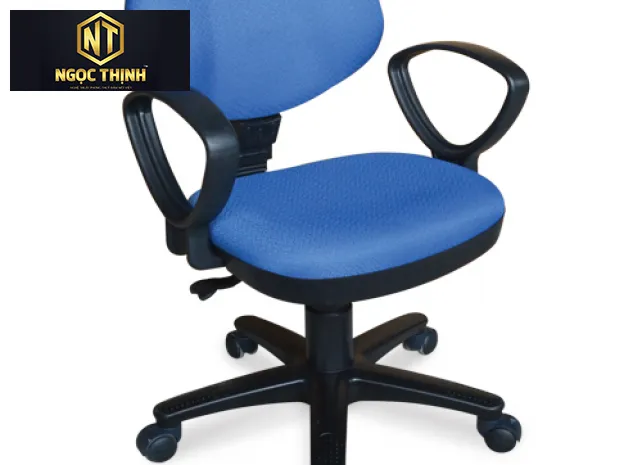 Ghế nhân viên đệm tựa bọc vải, chân và tay ghế bằng nhựa SG555 Ghế nhân viên đệm tựa bọc vải, chân và tay ghế bằng nhựa SG555